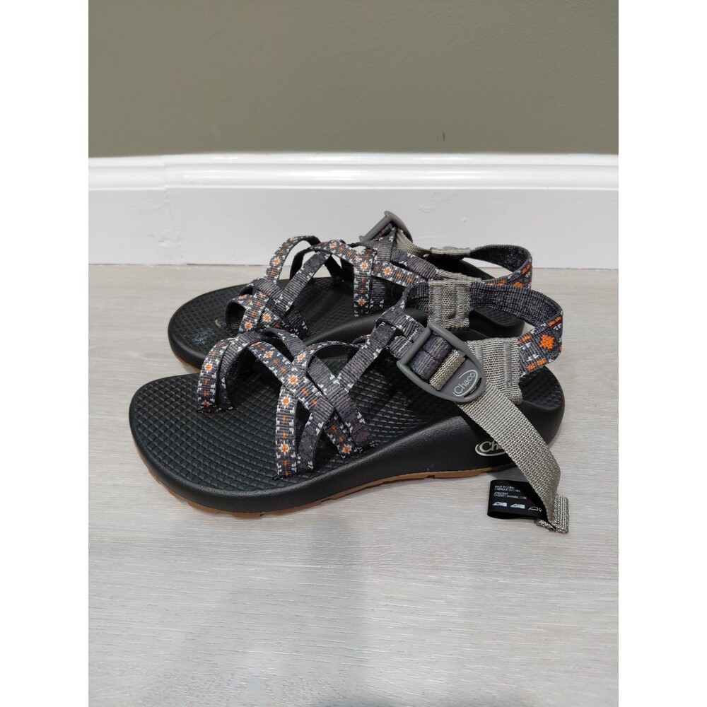 Chaco ZX2 Creed Gray Print Strap Floral Sandals Sz 5 Great - Picture 1 of 10